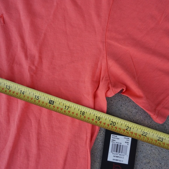 RVCA Shirt Mens Medium Orange/Pink Midweight Embroidered Letters - Picture 3 of 6